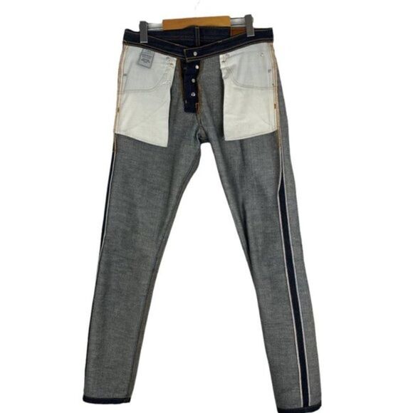 United stock Dry Goods Mens Hard Taper Indigo Selvedge Denim Jeans US 30 - Picture 7 of 15